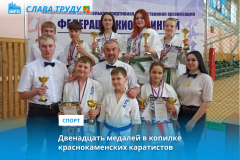 Двенадцать медалей в копилке краснокаменских каратистов