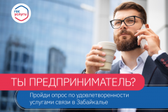 Забайкальских предпринимателей пригласили поучаствовать в опросе об услугах связи